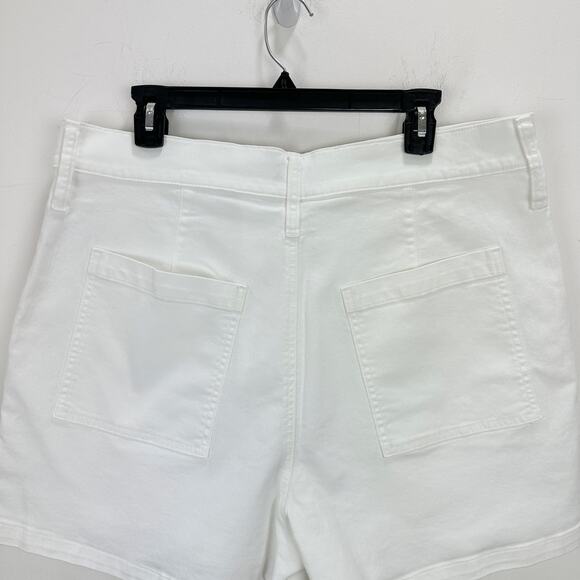 J.Crew White Utility Denim Short High Waist Pockets Classic Womens US 33 NWT - Picture 6 of 11
